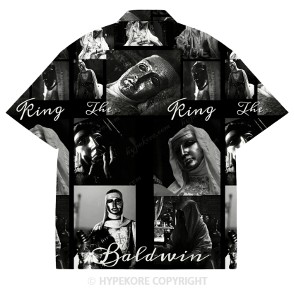 Baldwin IV Retro  Cuban collar short-sleeved shirt-Limited Sale