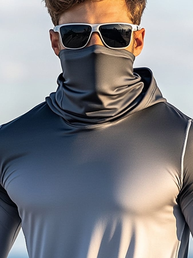 Men's Outdoor Sun Protection Breathable Cool Hooded Sun Protection Long Sleeve Top-Limited Sale