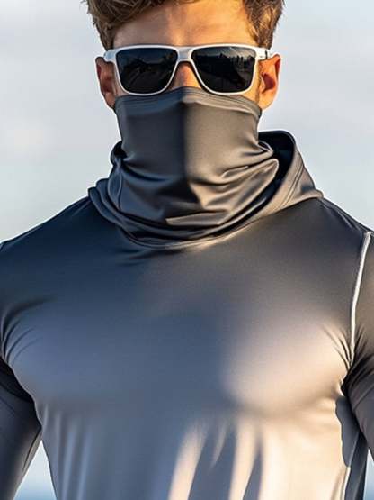 Men's Outdoor Sun Protection Breathable Cool Hooded Sun Protection Long Sleeve Top-Limited Sale