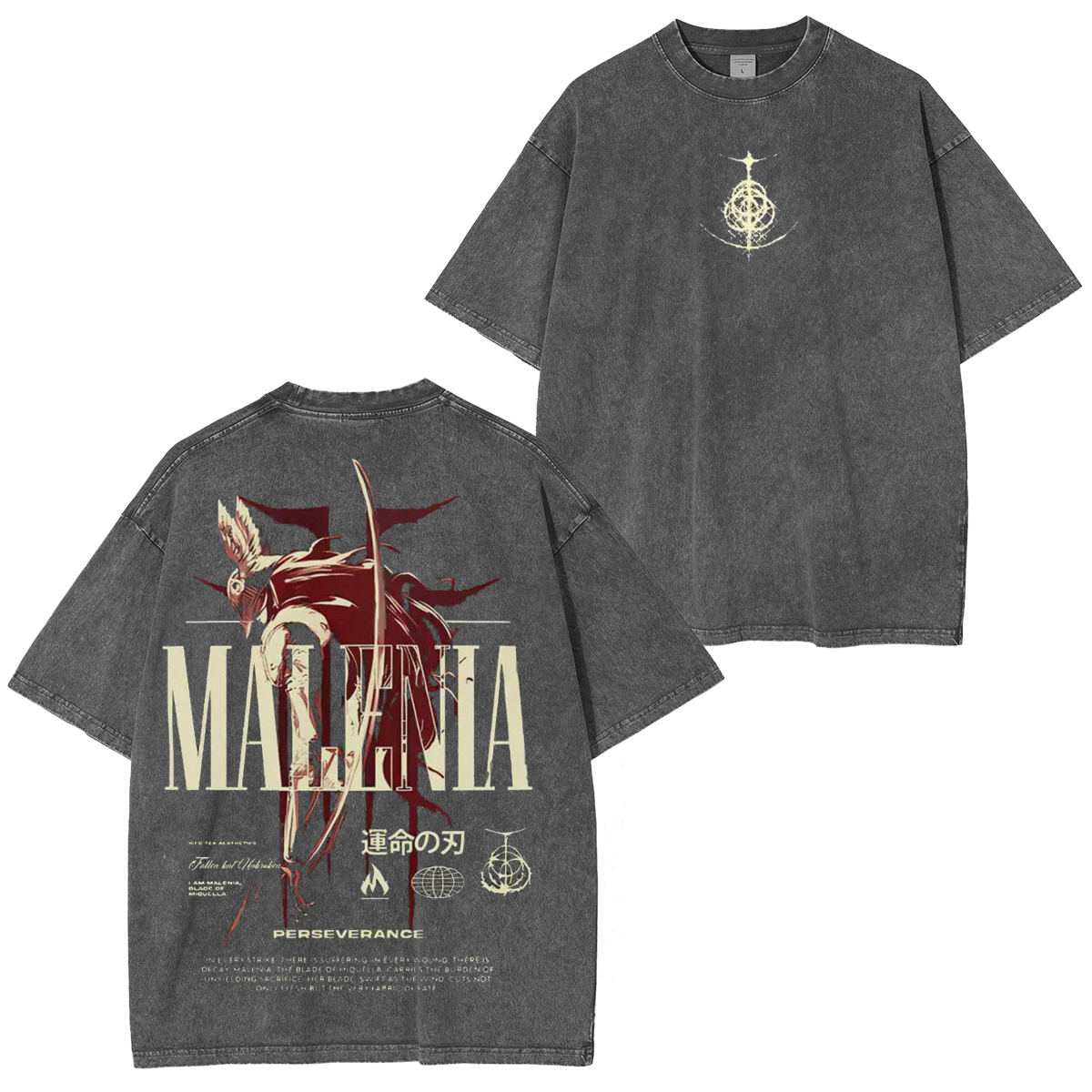 Cursed Goddess Back Elden Ring Vintage Washed Unisex T-Shirt-Limited Sale