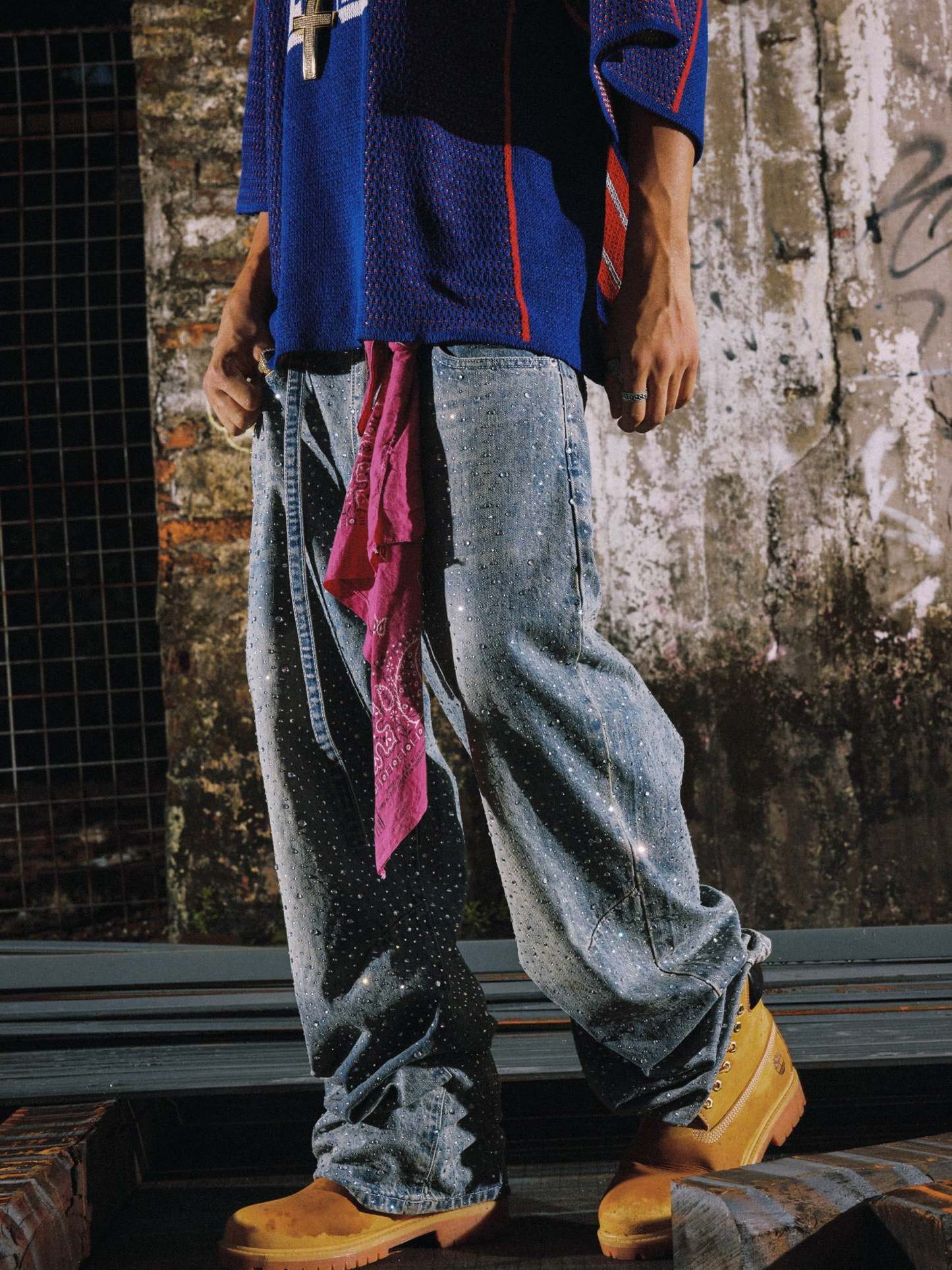 Aelfric Eden Rhinestone Baggy Jeans-Limited Sale
