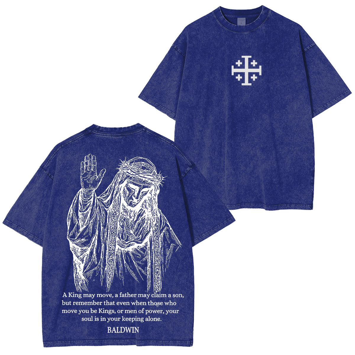 Baldwin IV never gave in to illness King of Jerusalem Washed Unisex T-Shirt-Limited Sale