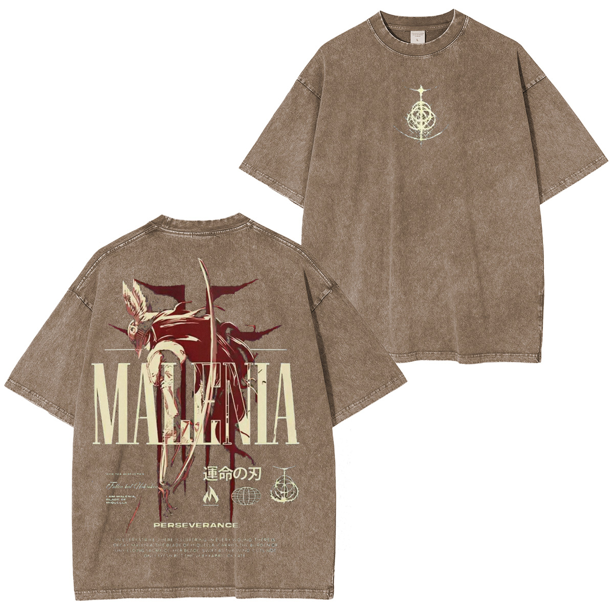 Cursed Goddess Back Elden Ring Vintage Washed Unisex T-Shirt-Limited Sale