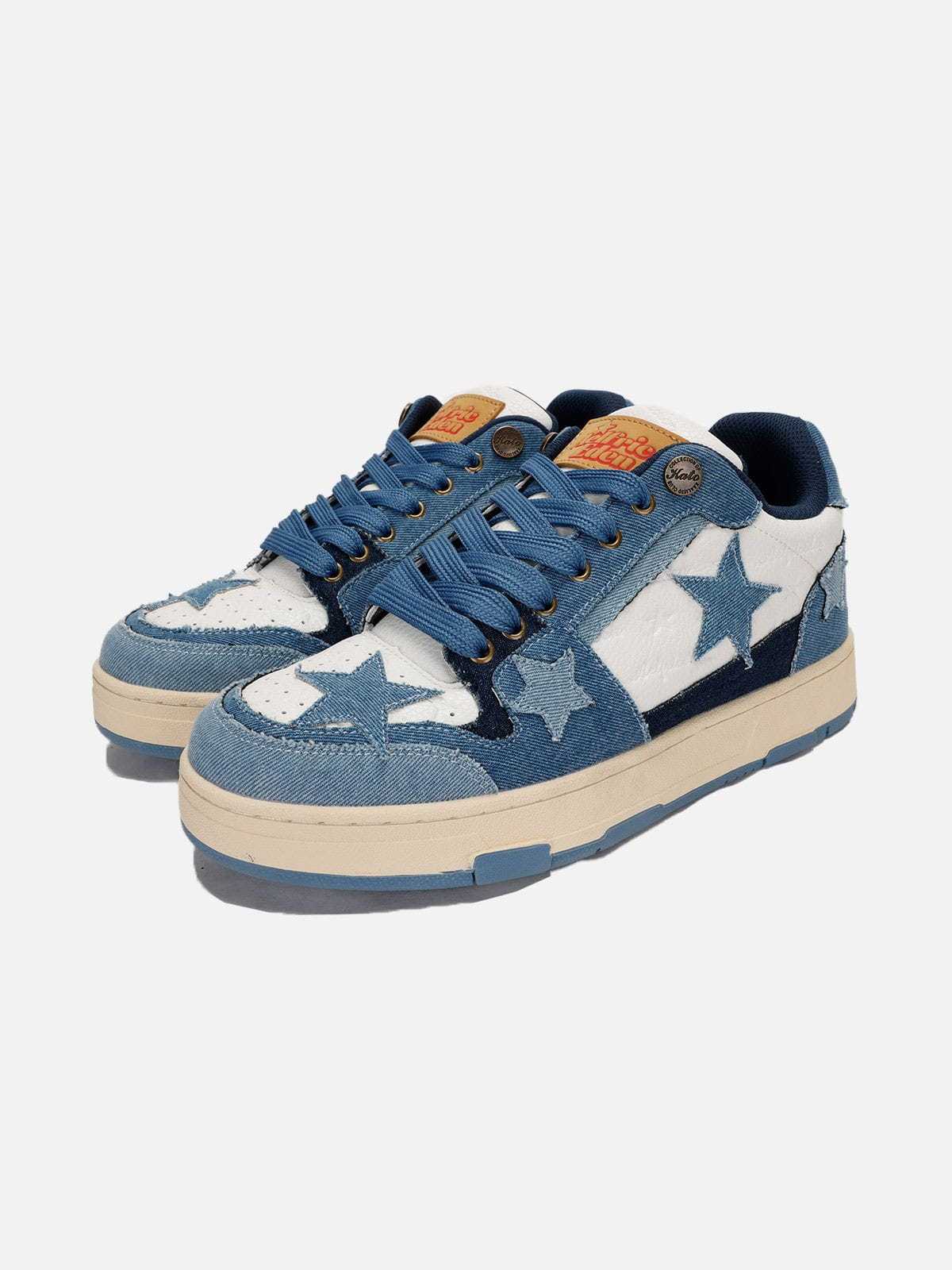 Starry Climb Stars Casual All-Match Denim Skate Shoes-Limited Sale