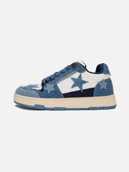 Starry Climb Stars Casual All-Match Denim Skate Shoes-Limited Sale