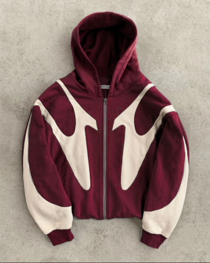 Night Lab Fuse Hoodie - Maroon/Cream