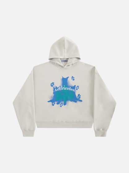 Aelfric Eden Oversized Blurring Doberman Graphic Hoodie-Limited Sale
