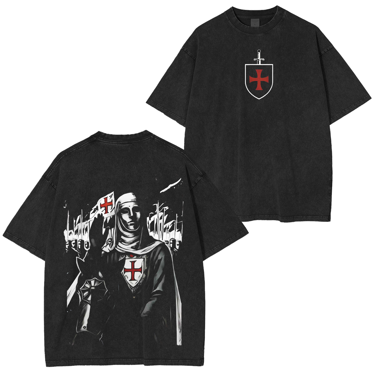 King Baldwin IV Jerusalem Unisex Washed T-shirt/Crewneck/Hoodie-Limited Sale