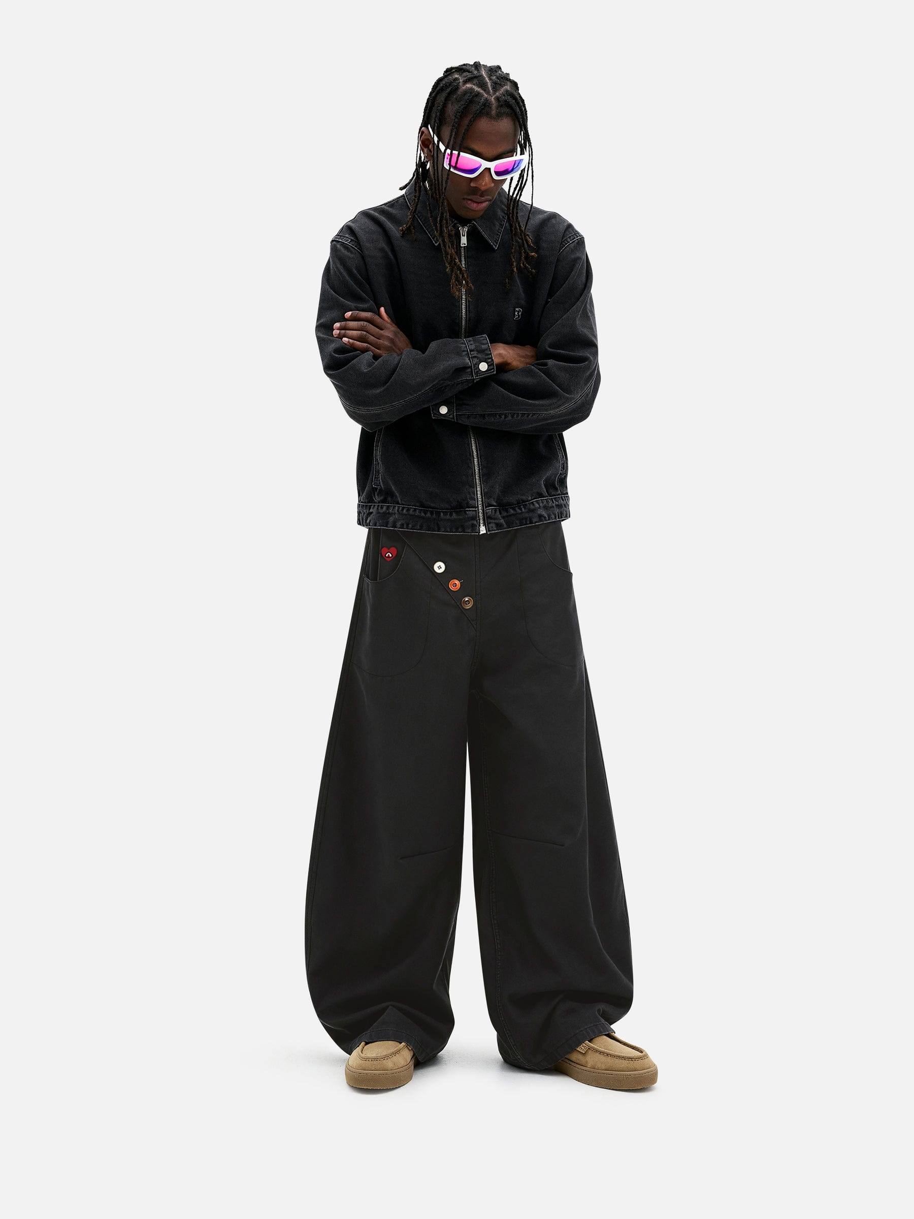 Aelfric Eden Baggy Barrel Button Pants-Limited Sale