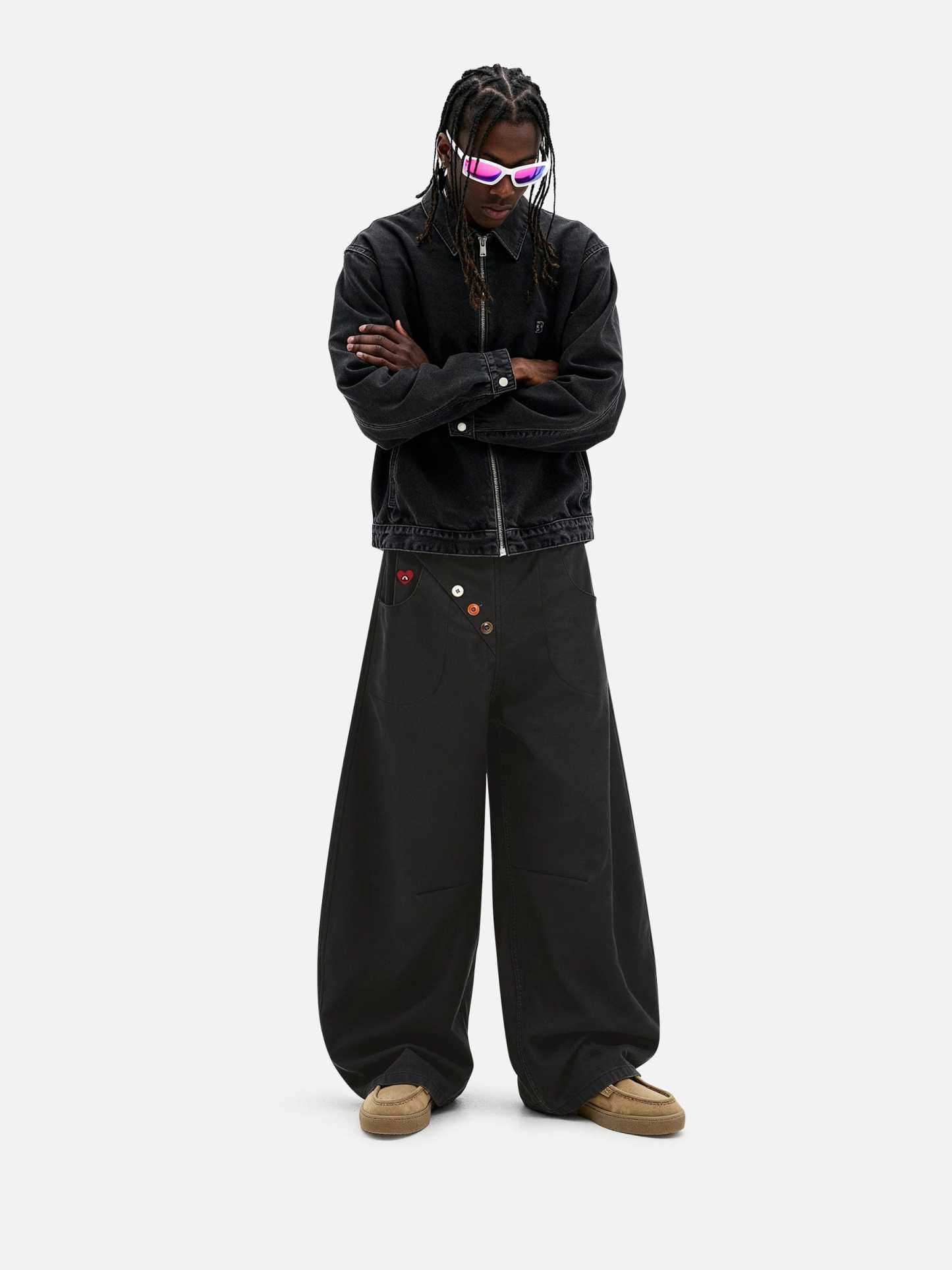 Aelfric Eden Baggy Barrel Button Pants-Limited Sale