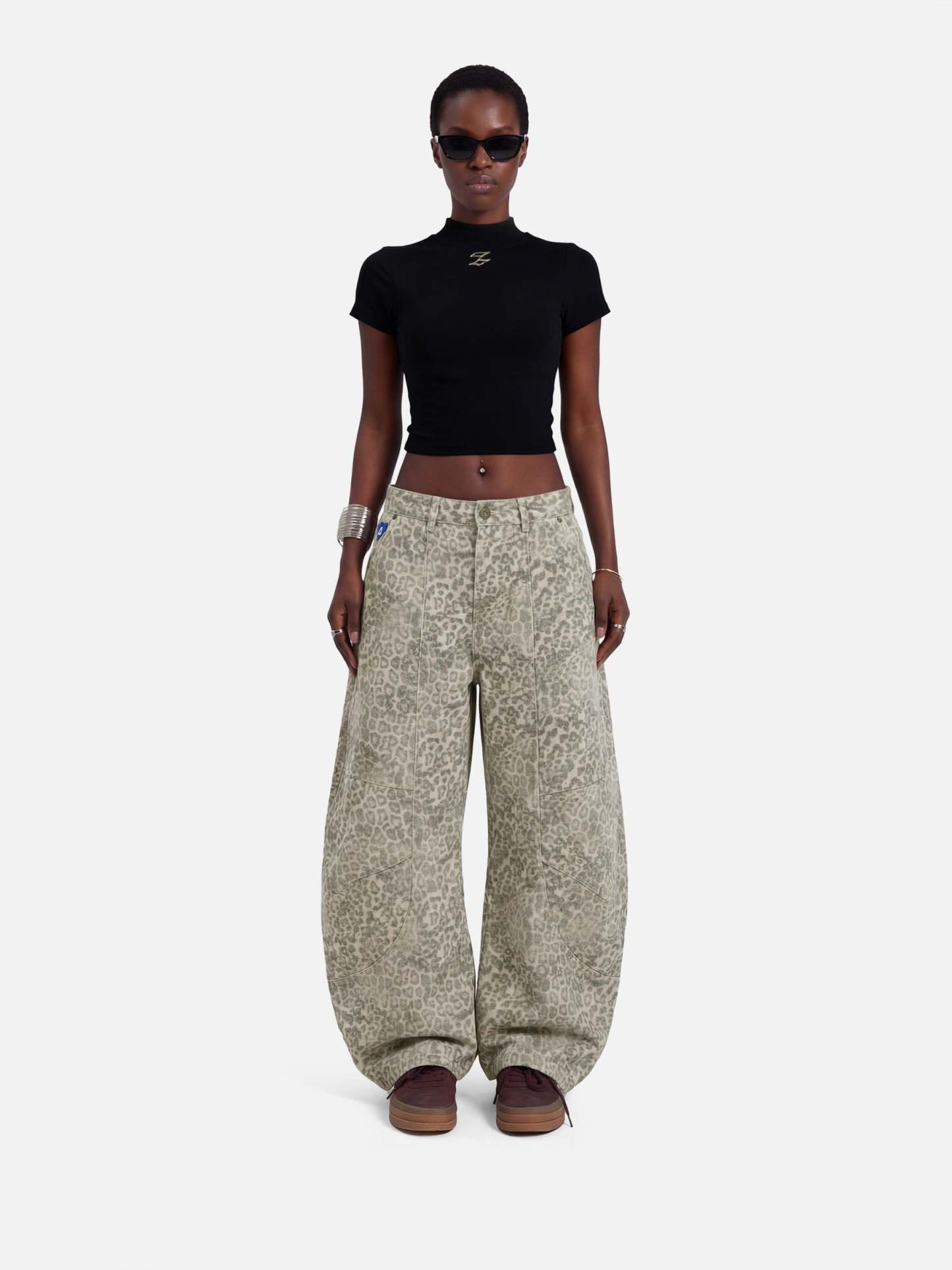 Aelfric Eden Baggy Barrel Leopard Jeans-Limited Sale