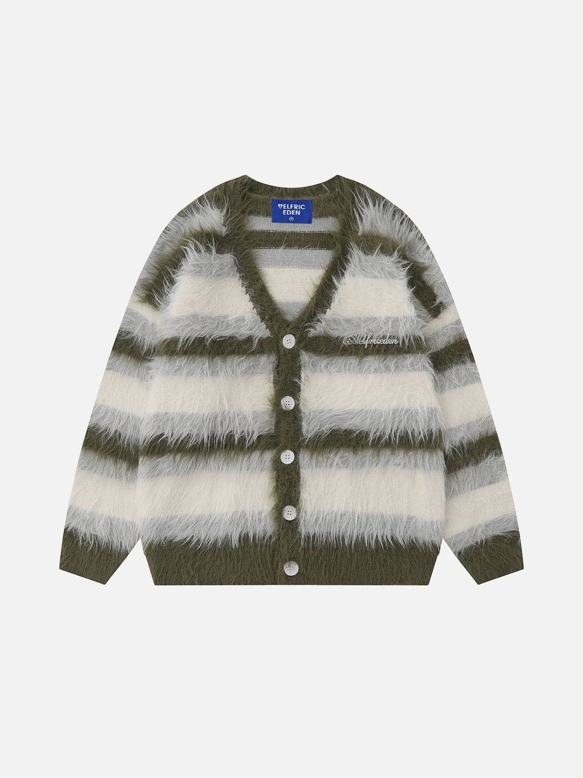Aelfric Eden Oversized Blocking Striped Cardigans-Limited Sale