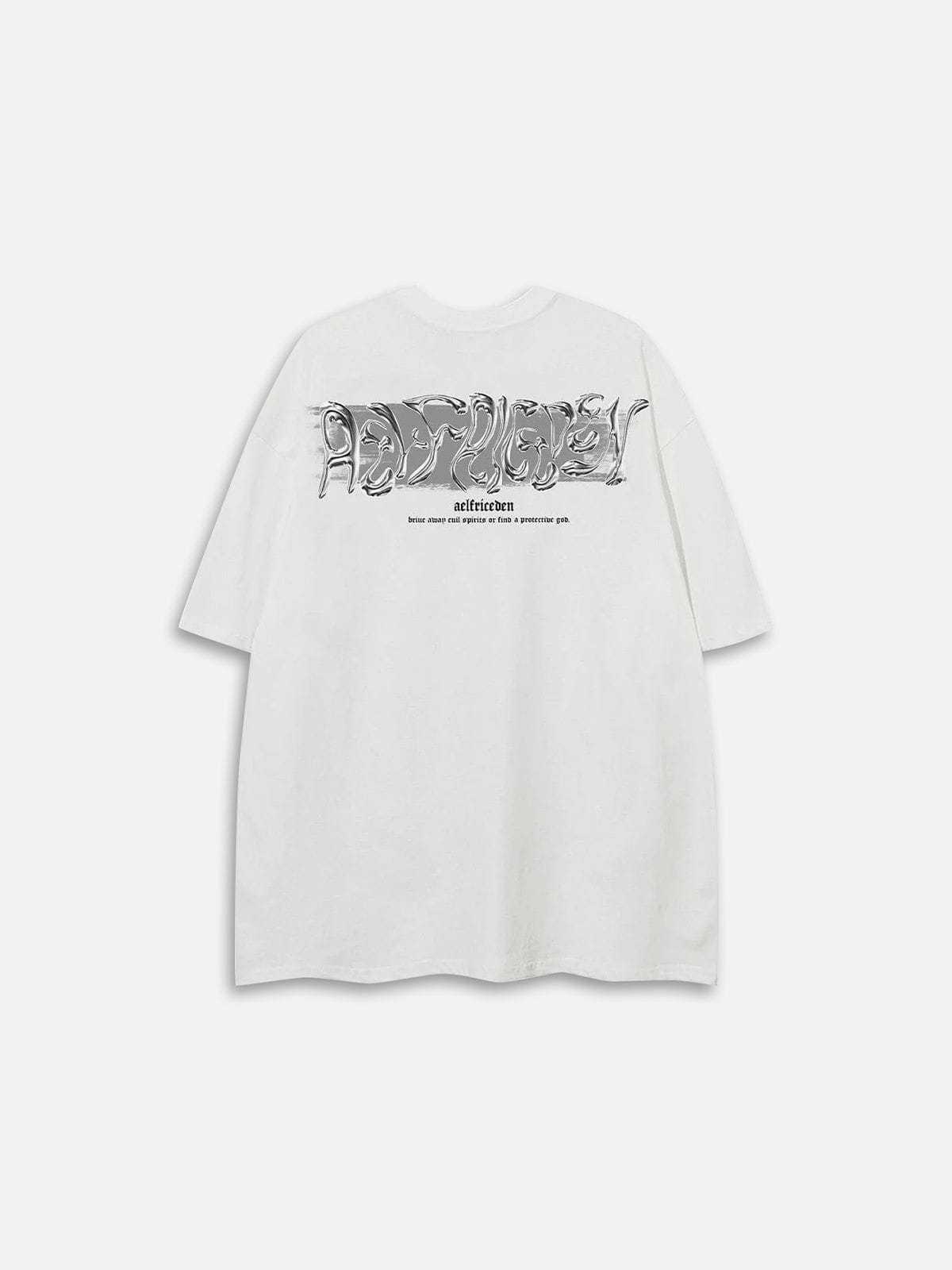 Aelfric Eden Futuristic Liquid Metal Design Tee-Limited Sale
