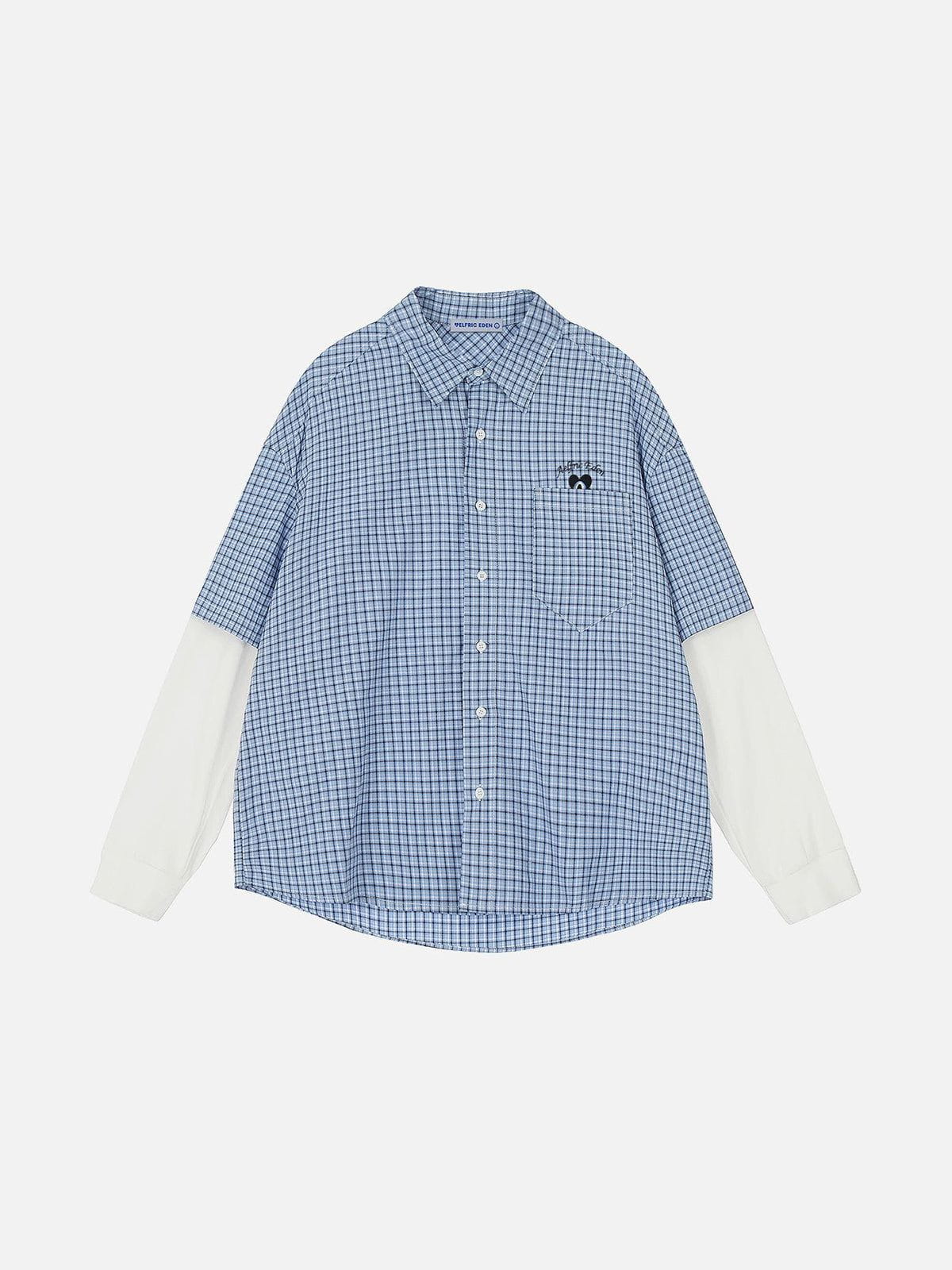 Aelfric Eden Plaid Layered Long Sleeve Shirt-Limited Sale
