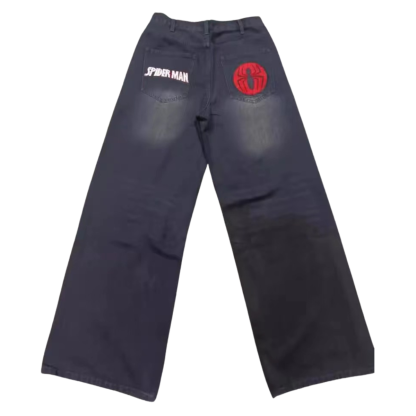 Spider Embroidered Jeans Streetwear-Limited Sale