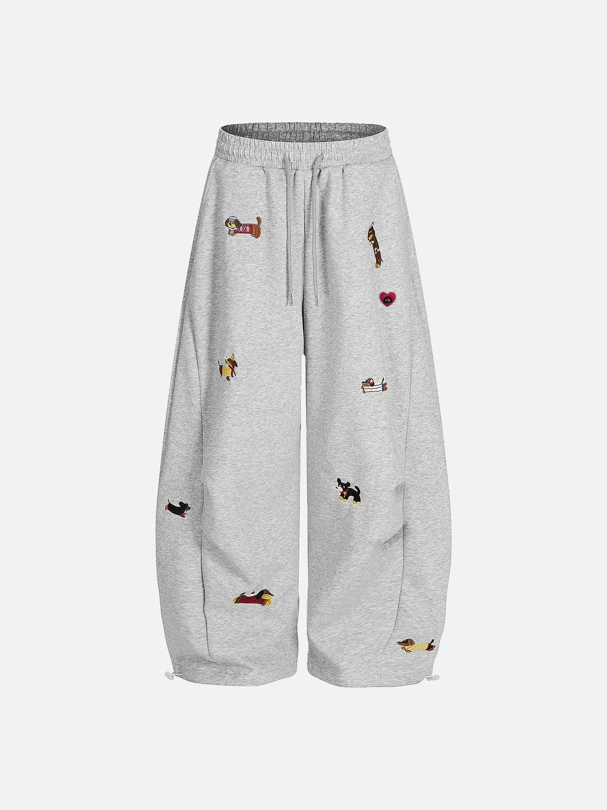 Aelfric Eden Embroidery Dog Baggy Barrel Sweatpants-Limited Sale