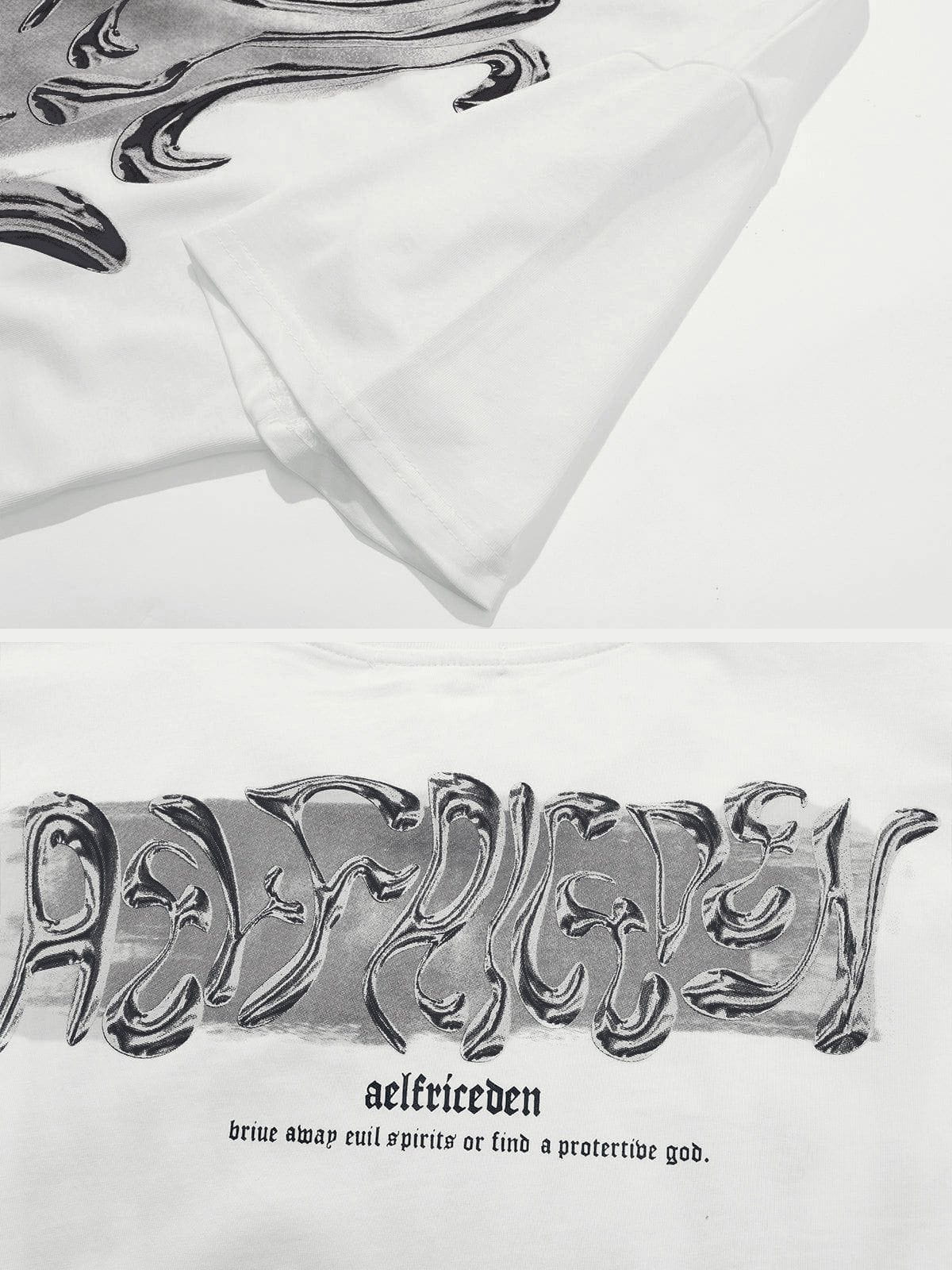 Aelfric Eden Futuristic Liquid Metal Design Tee-Limited Sale