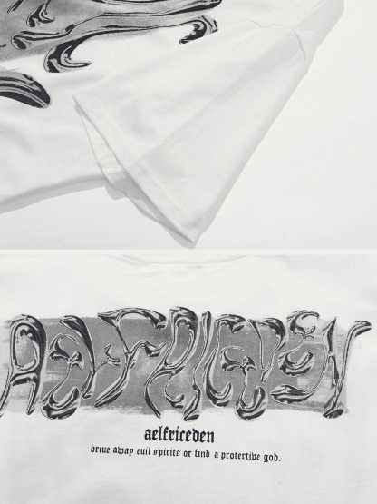 Aelfric Eden Futuristic Liquid Metal Design Tee-Limited Sale