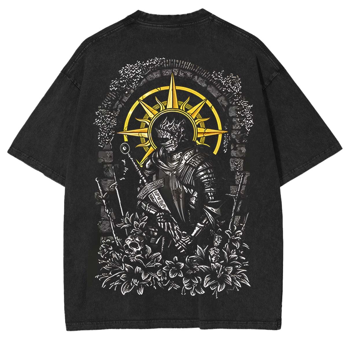 Dark Souls Ashen One Vintage Washed Unisex T-Shirt-Limited Sale