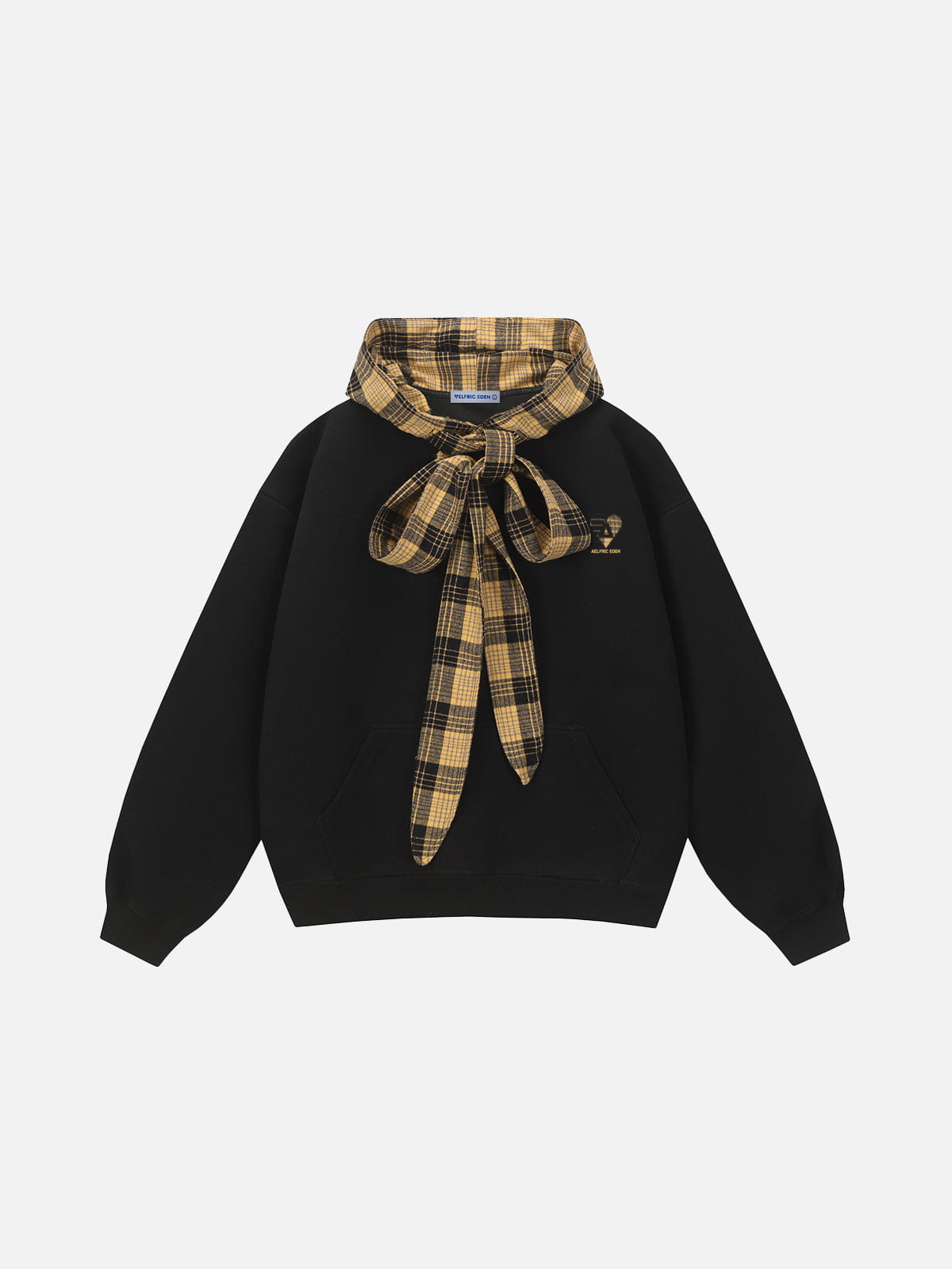 Aelfric Eden Plaid Bow Pullover Hoodie-Limited Sale