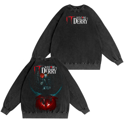 It: Welcome to Derry Vintage Washed T-shirt/Crewneck/Hoodie-Limited Sale