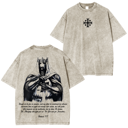 Crusader Knight Washed T-shirt/Crewneck/Hoodie-Limited Sale
