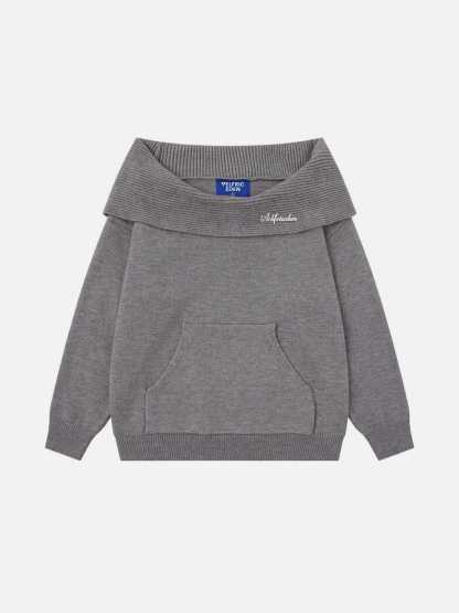 Aelfric Eden Off-The-Shoulder Hooded Sweater-Limited Sale