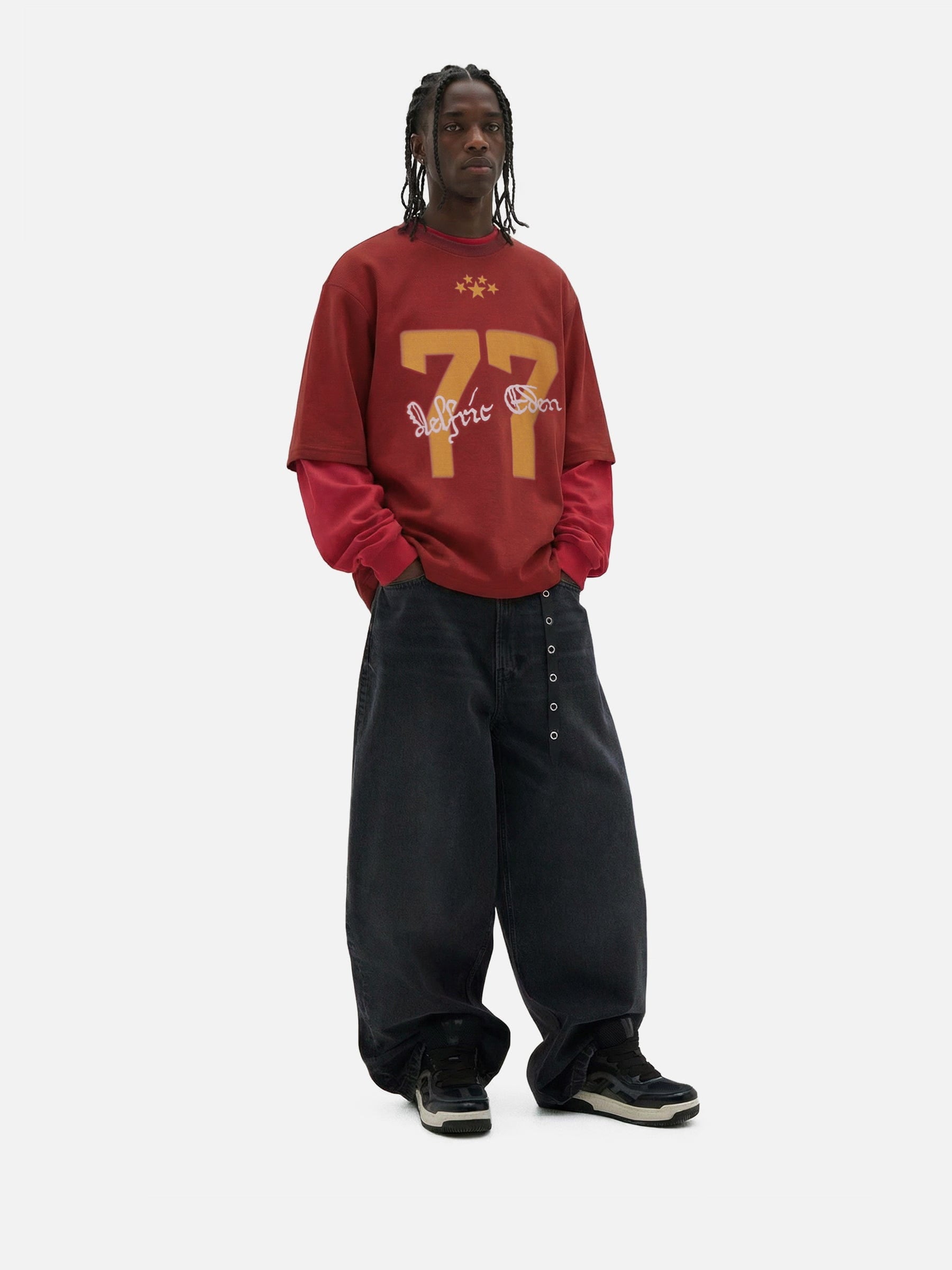 Aelfric Eden 77 Graphic Layered Long Sleeve Tee-Limited Sale