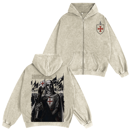 Baldwin IV Vintage Wash Zip up Hoodie-Limited Sale