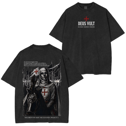 Deus Vult Baldwin IV Unisex Washed T-shirt/Crewneck/Hoodie-Limited Sale