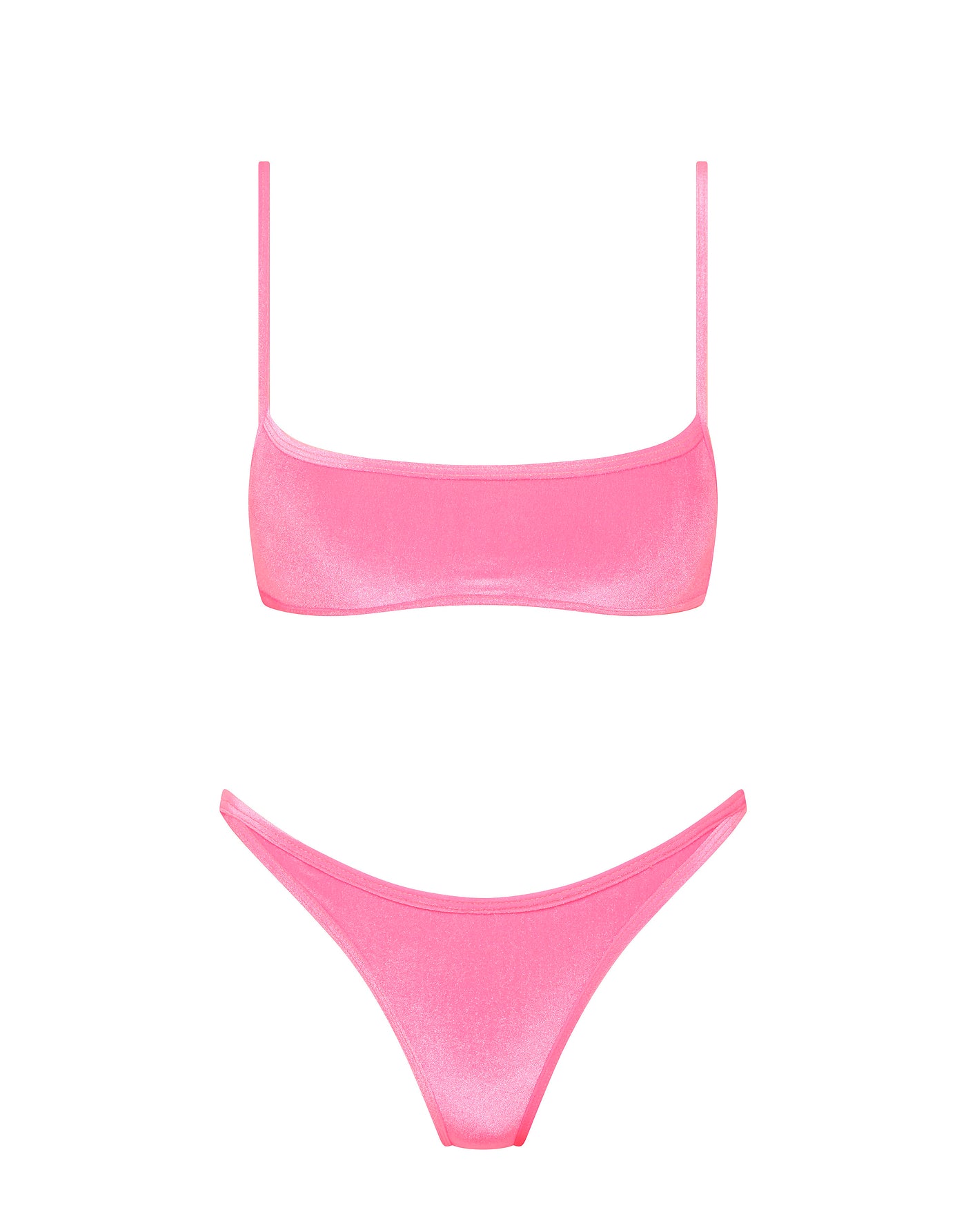 MIMA - PINK CANDY VELVET Crop Bikini Set-Limited Sale