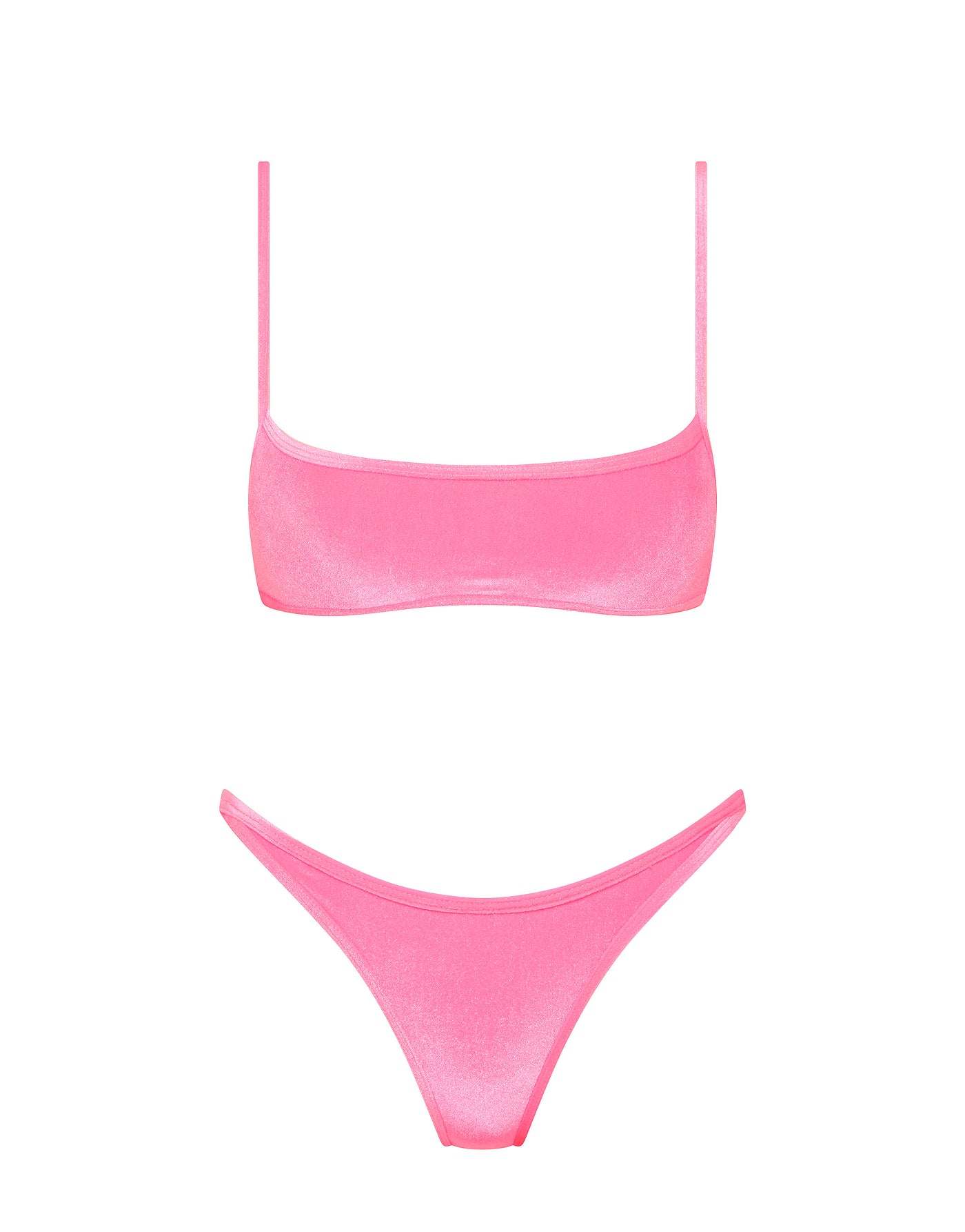MIMA - PINK CANDY VELVET Crop Bikini Set-Limited Sale