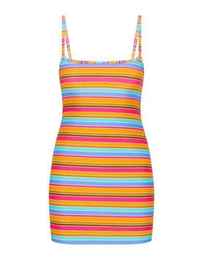 MINNI - MELON STRIPE Mini Dress-Limited Sale