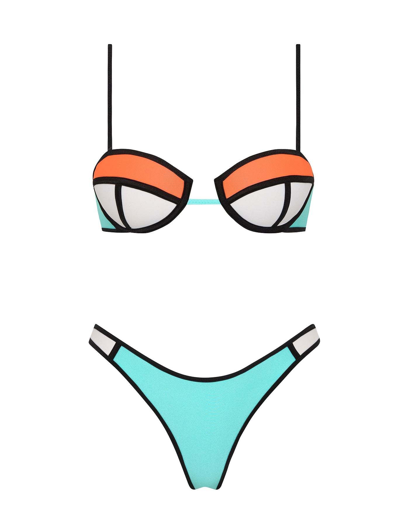 POPPY - TUTTI FRUTTI Neoprene Balconette Bikini Set-Limited Sale