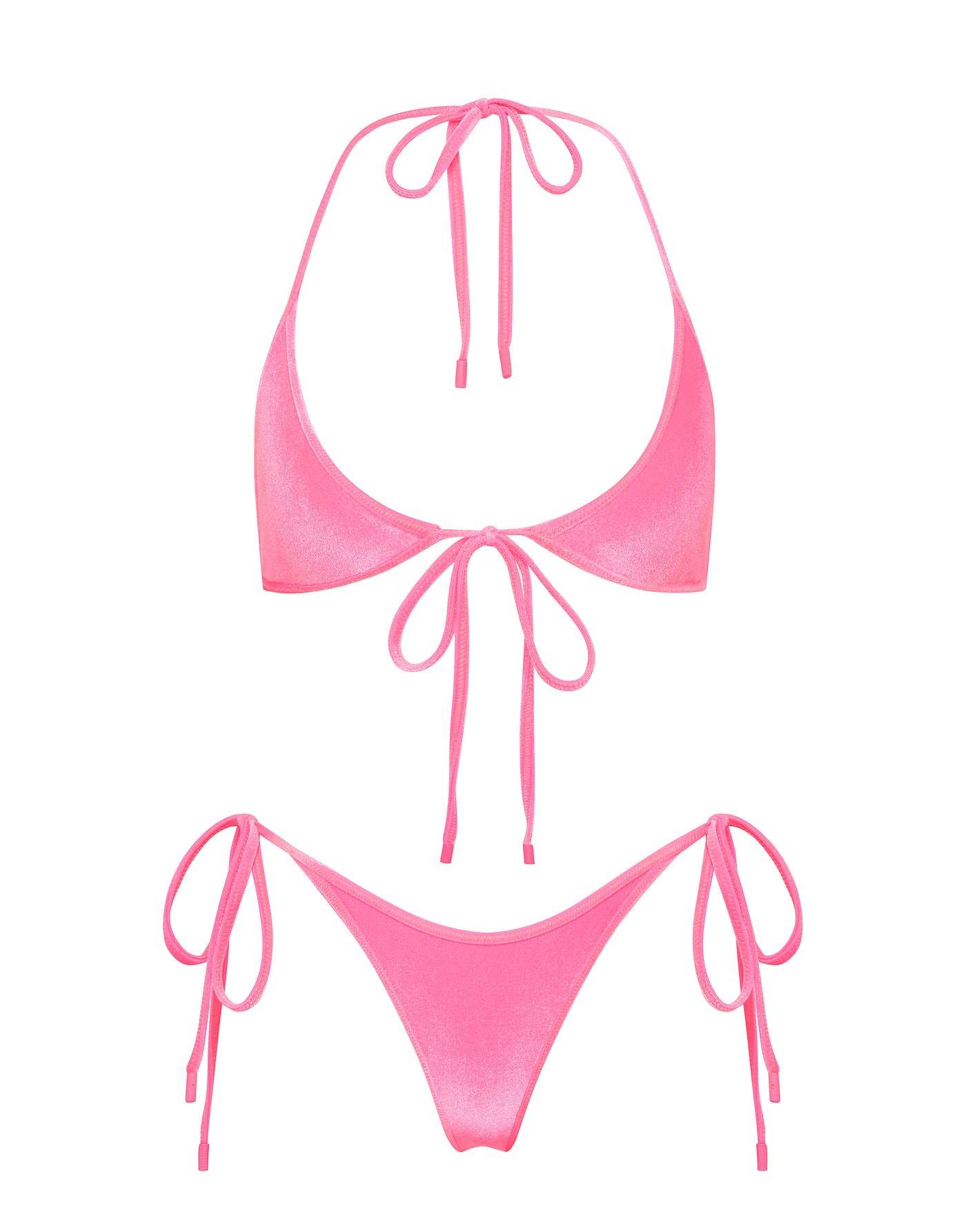 SOFI - PINK CANDY VELVET Halter Bikini Set-Limited Sale
