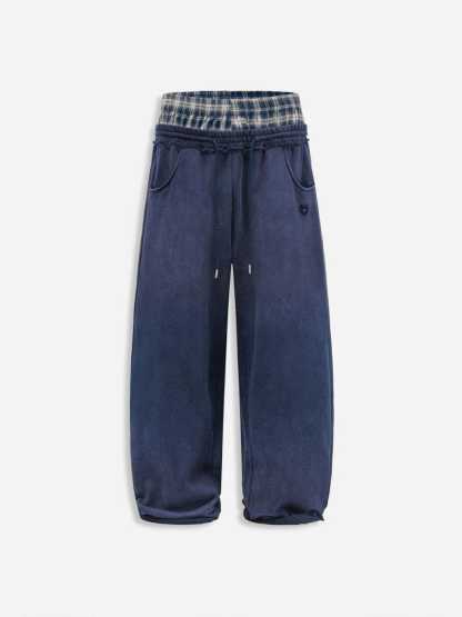 Aelfric Eden Double Waist Vintage Baggy Sweatpants-Limited Sale