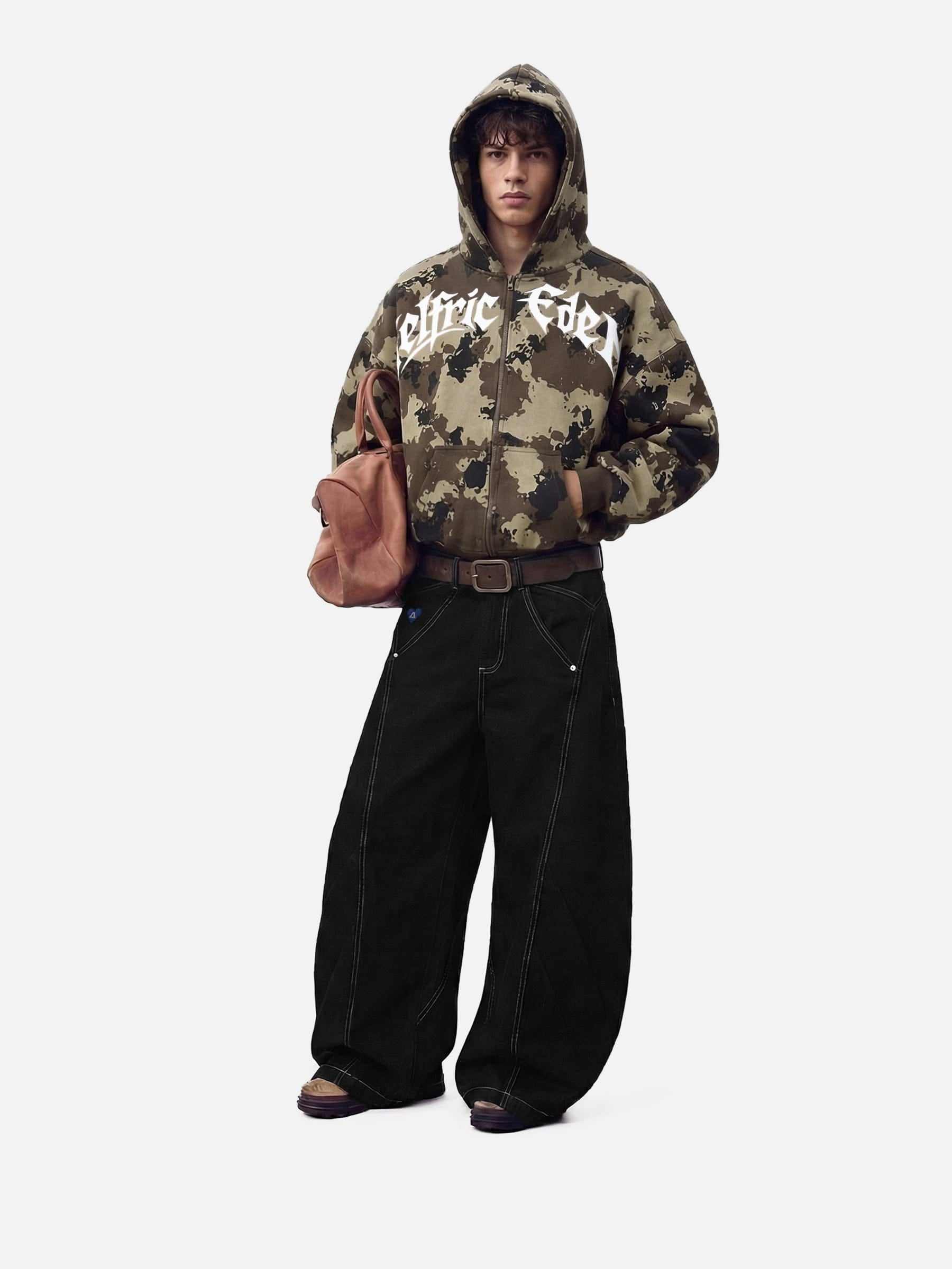 Aelfric Eden Boxy CAMO Zip Up Hoodie-Limited Sale
