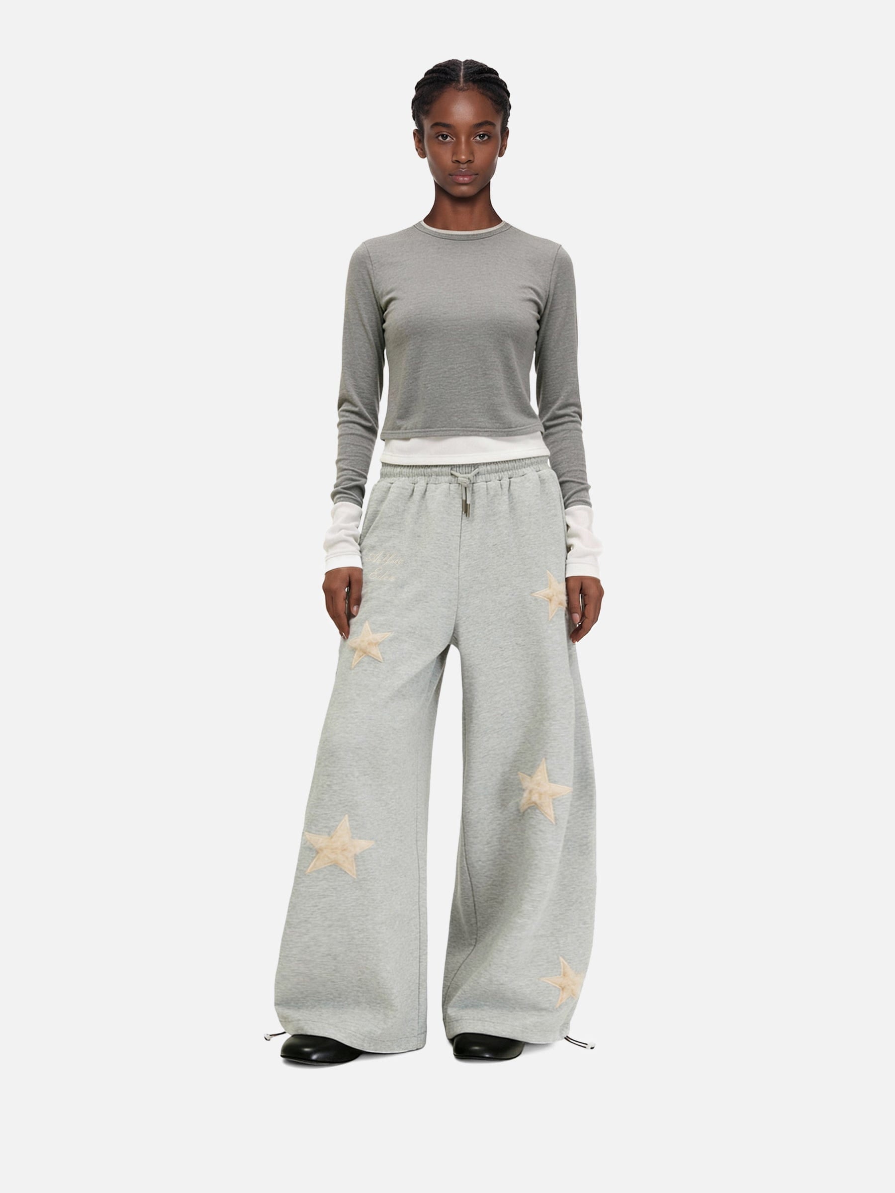 Aelfric Eden Star Applique Baggy Barrel Sweatpants-Limited Sale