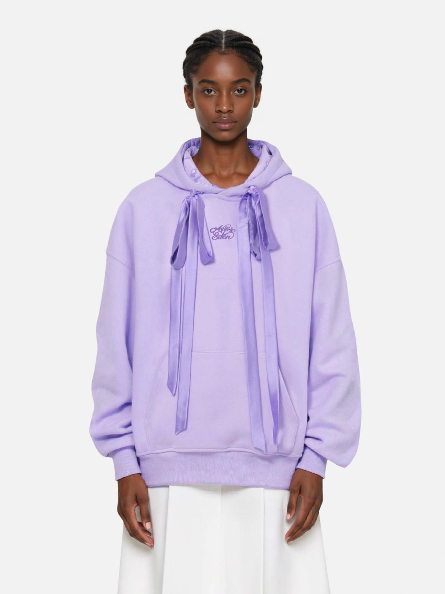 Aelfric Eden Cherry Bow Embroidery Pullover Hoodie-Limited Sale
