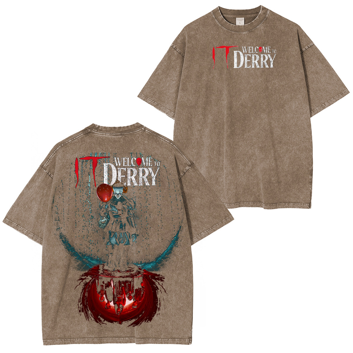 It: Welcome to Derry Vintage Washed T-shirt/Crewneck/Hoodie-Limited Sale
