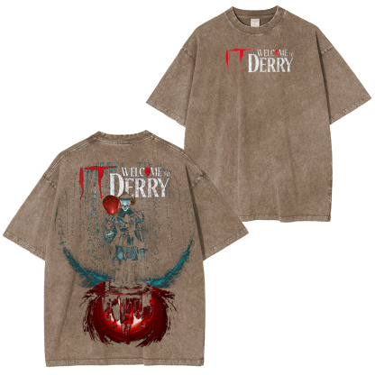 It: Welcome to Derry Vintage Washed T-shirt/Crewneck/Hoodie-Limited Sale