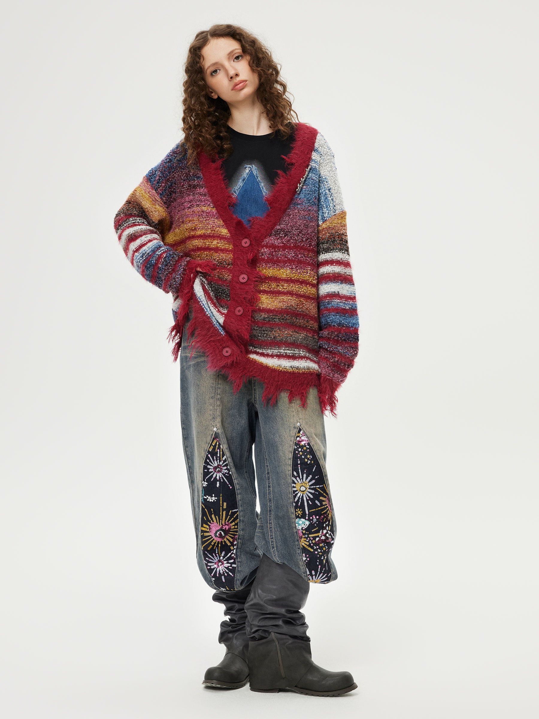 Aelfric Eden Fringe Stripe Cardigan-Limited Sale