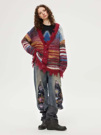 Aelfric Eden Fringe Stripe Cardigan-Limited Sale