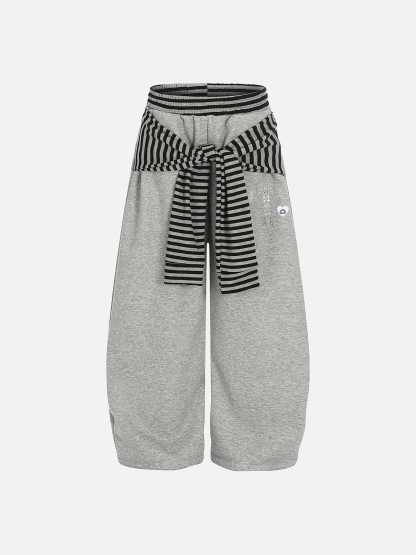 Aelfric Eden Stripe Layered Baggy Barrel Sweatpants-Limited Sale