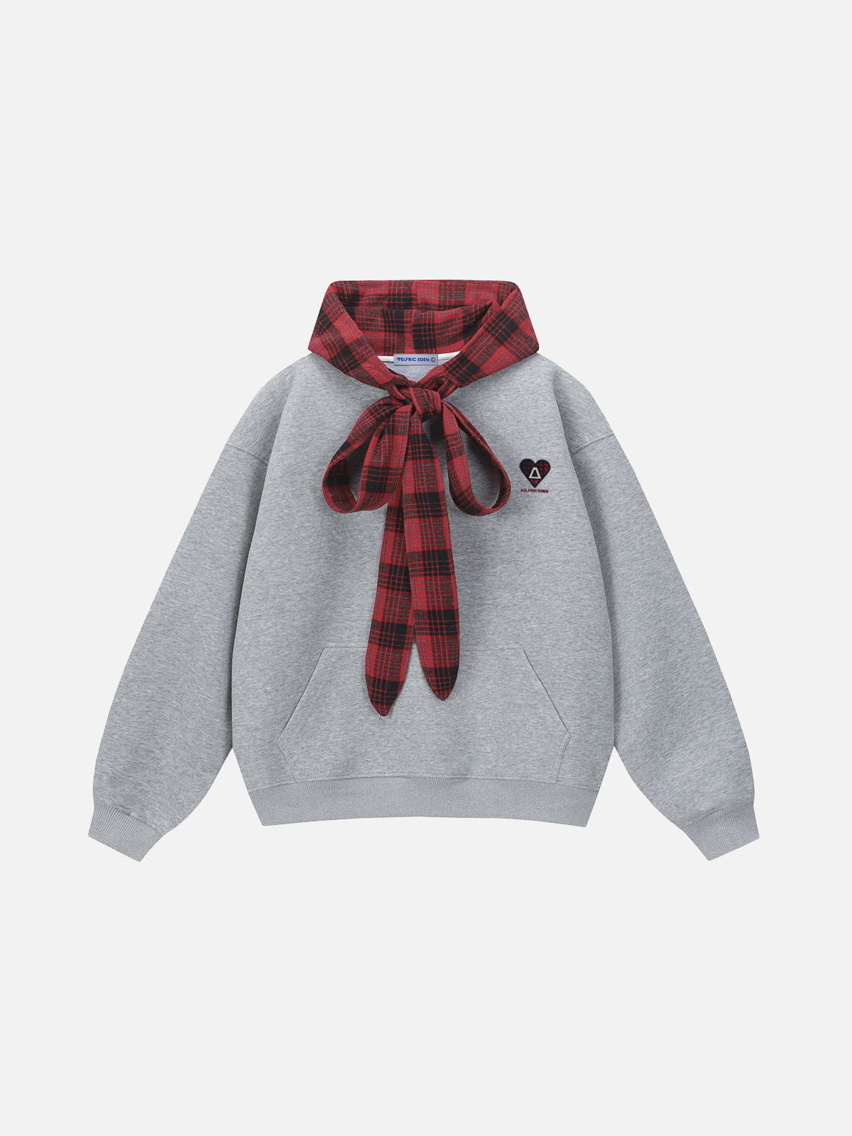 Aelfric Eden Plaid Bow Pullover Hoodie-Limited Sale