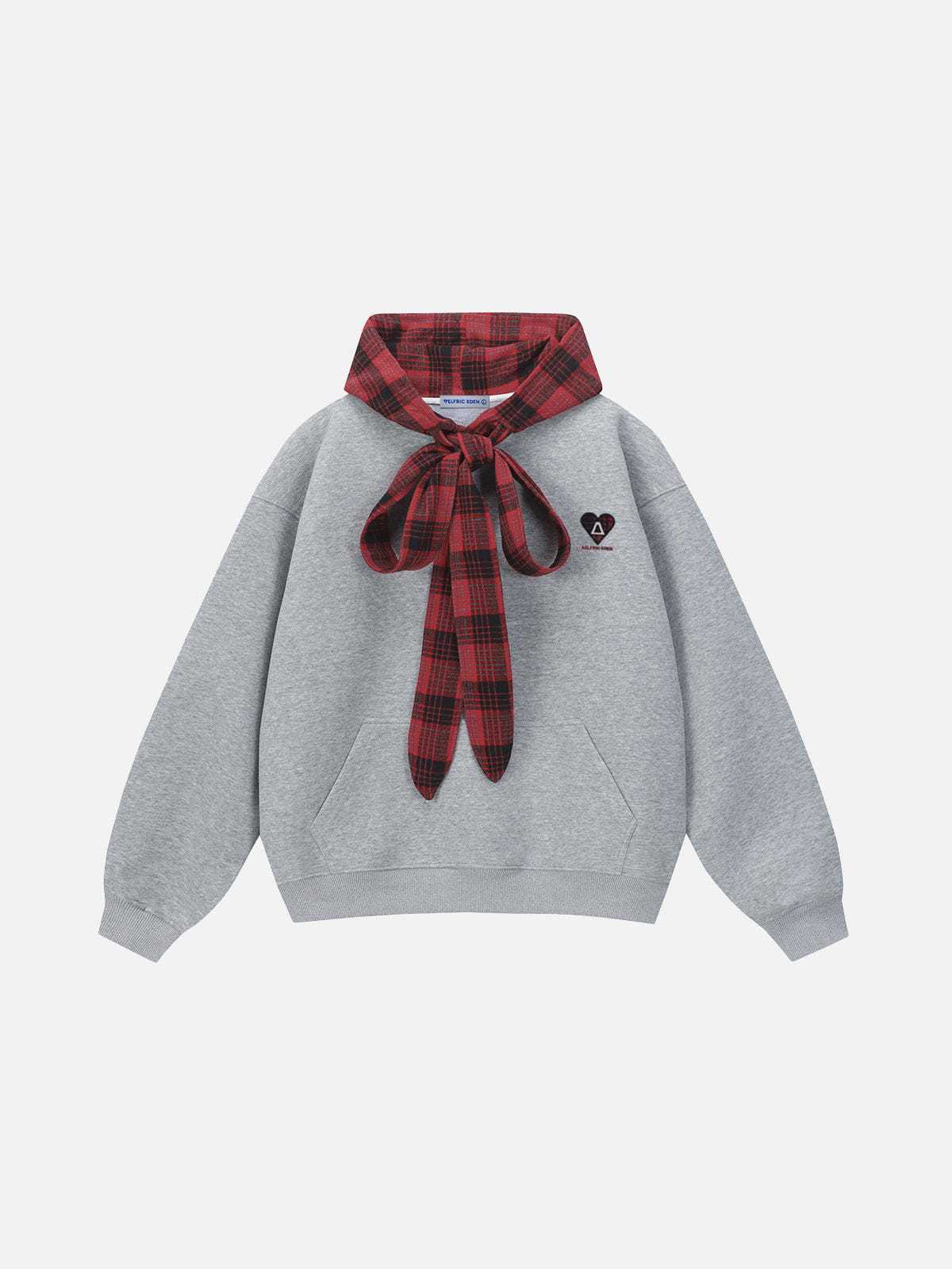 Aelfric Eden Plaid Bow Pullover Hoodie-Limited Sale