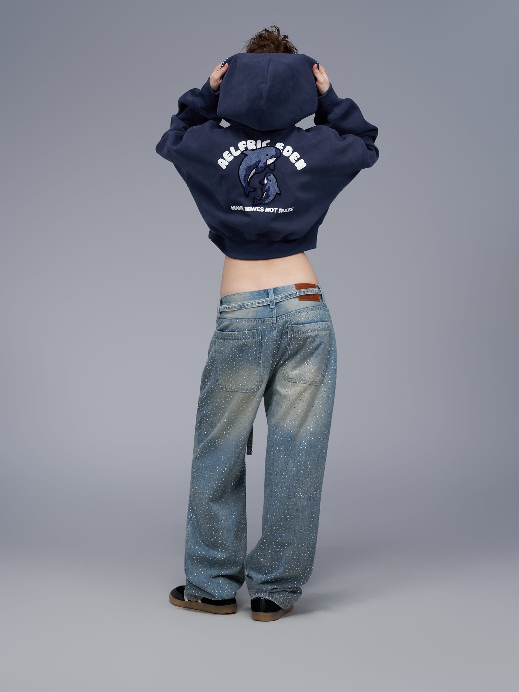 Aelfric Eden Rhinestone Baggy Jeans-Limited Sale