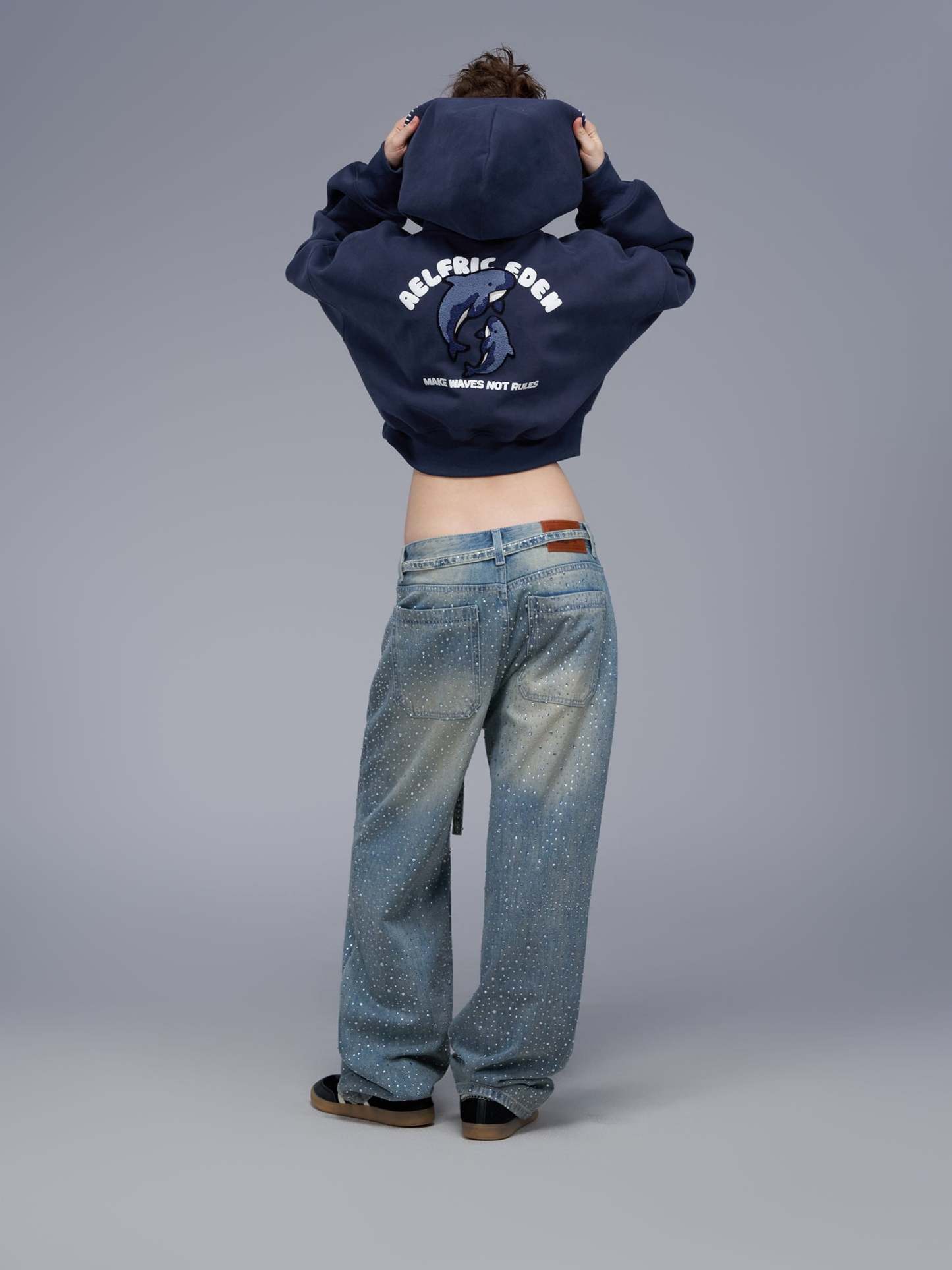 Aelfric Eden Rhinestone Baggy Jeans-Limited Sale
