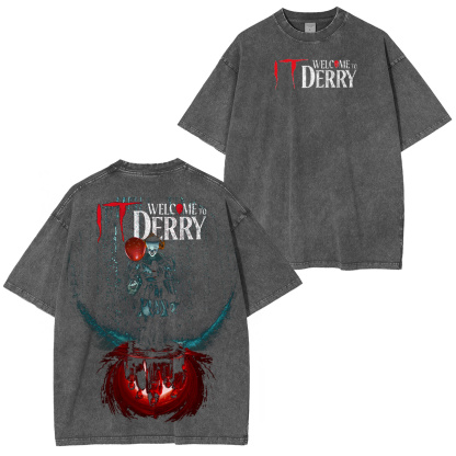 It: Welcome to Derry Vintage Washed T-shirt/Crewneck/Hoodie-Limited Sale