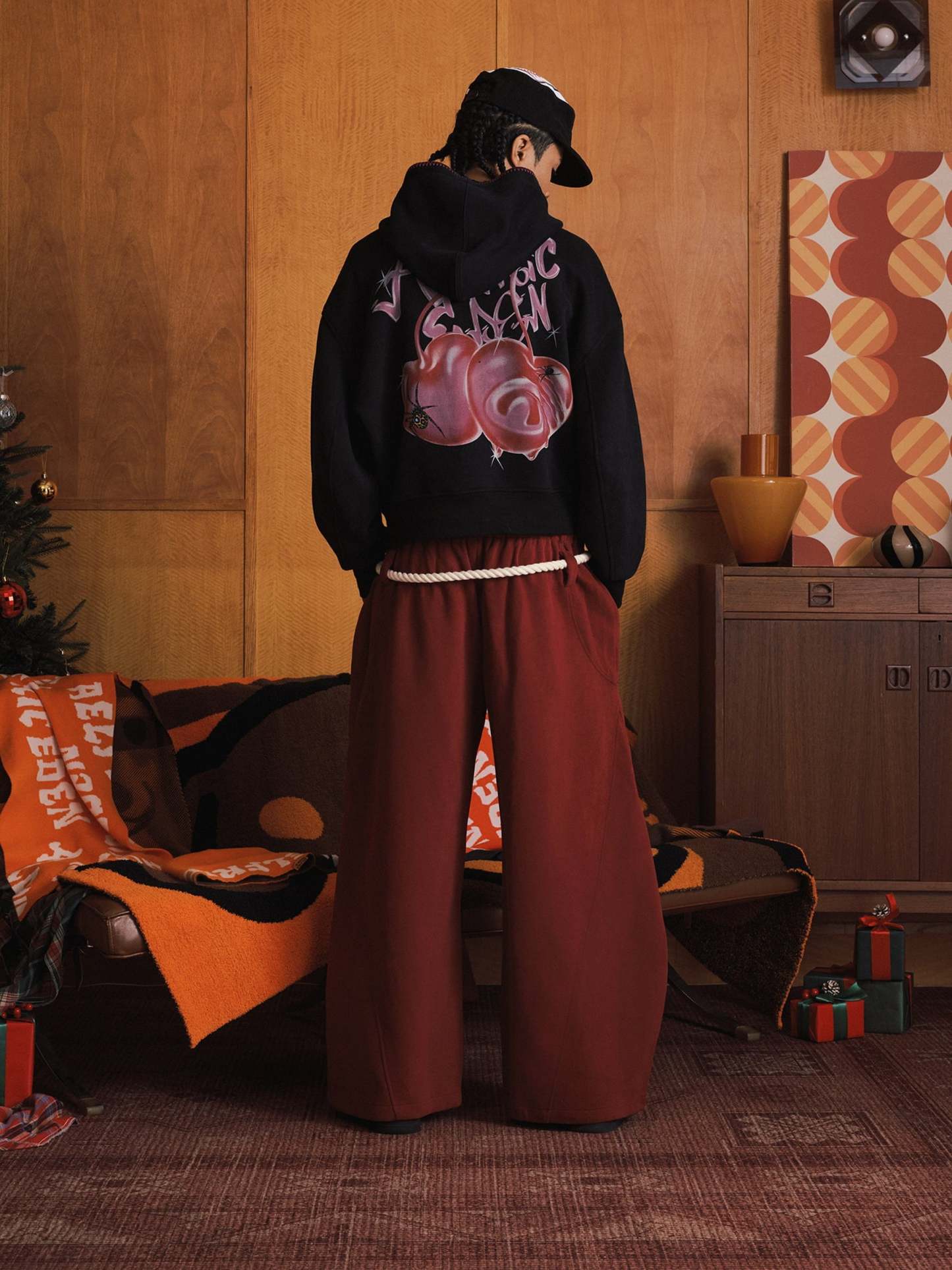 Aelfric Eden Boxy Spider Cherry Hoodie-Limited Sale